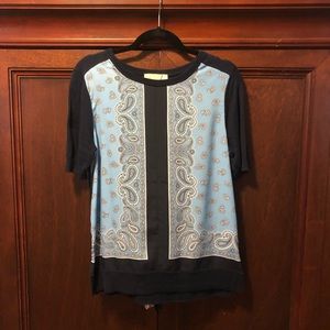 Michael Kors Paisley short sleeve top